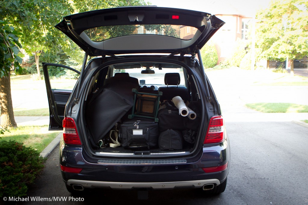 Car full of photo grea, ready for a shoot