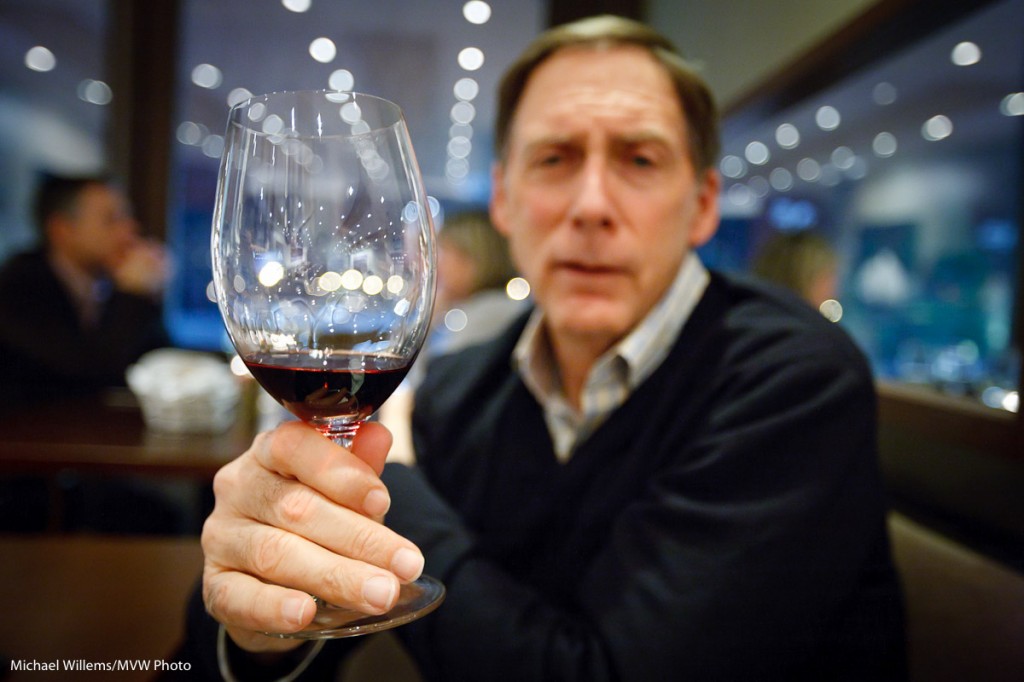 Bruce holding glass
