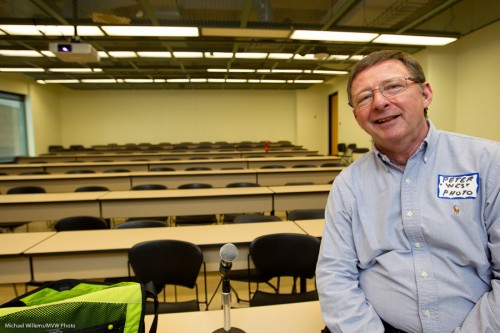 Peter West at Ryerson, before a Social Media workshop (photo: Michael Willems)